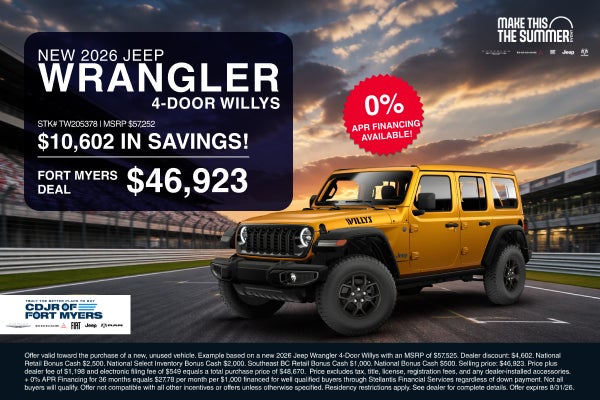 New 2026 Jeep Wrangler 4-Door Willys